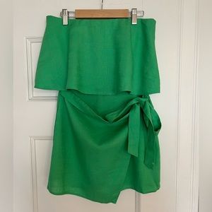 Vici Dolls Blue Blush Green strapless romper